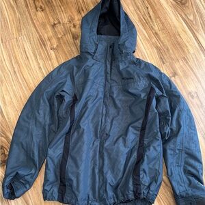 Woman Columbia Omni-tec Blue gray interchange Hooded Jacket L